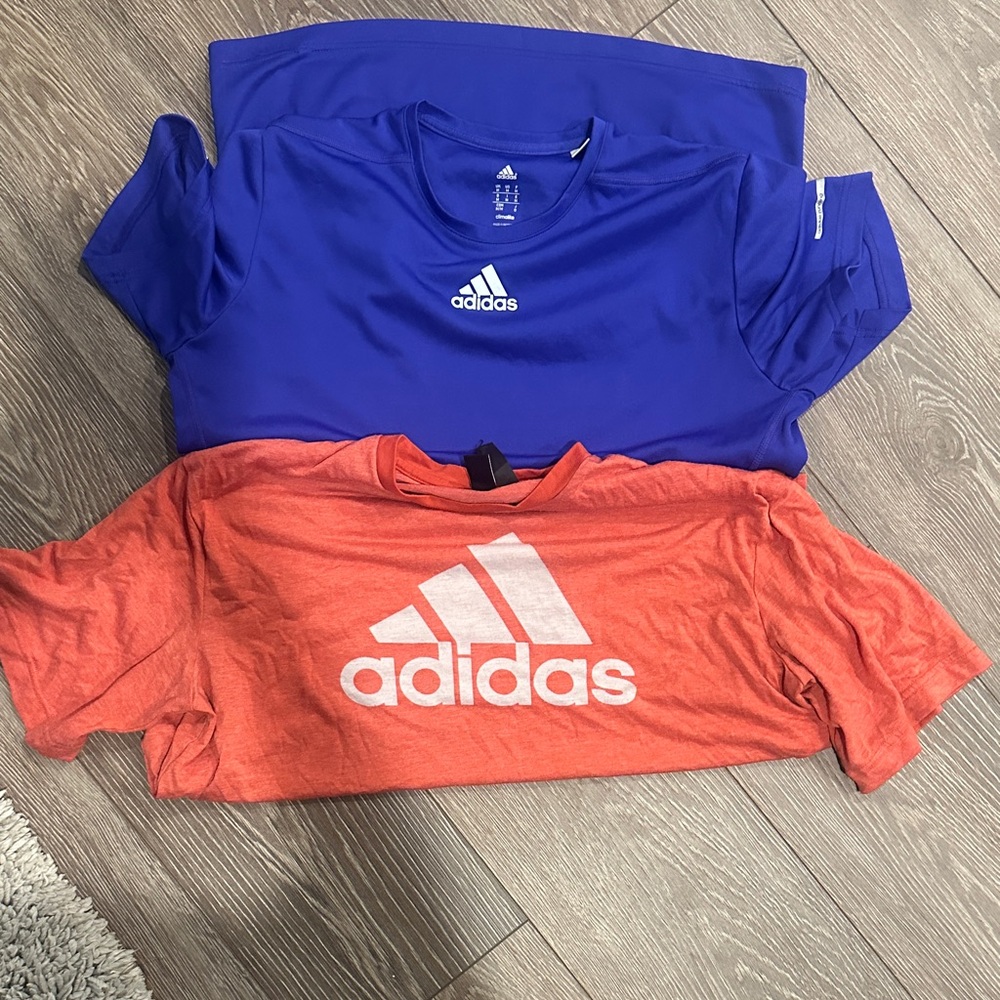 Adidas Kids' Blue and Orange Tees